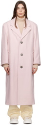 AMI Alexandre Mattiussi Pink Oversized Coat