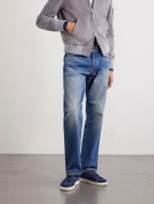 TOM FORD - Warwick Perforated Suede Sneakers - Blue