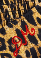 Damson Madder Leopard-print Smocked Bikini Briefs