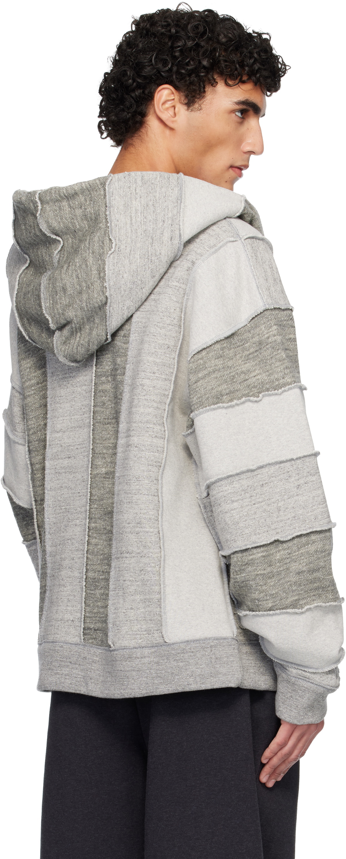Dsquared2 Gray Magliano Edition Mix Grey Venue Fit Zipped Hoodie