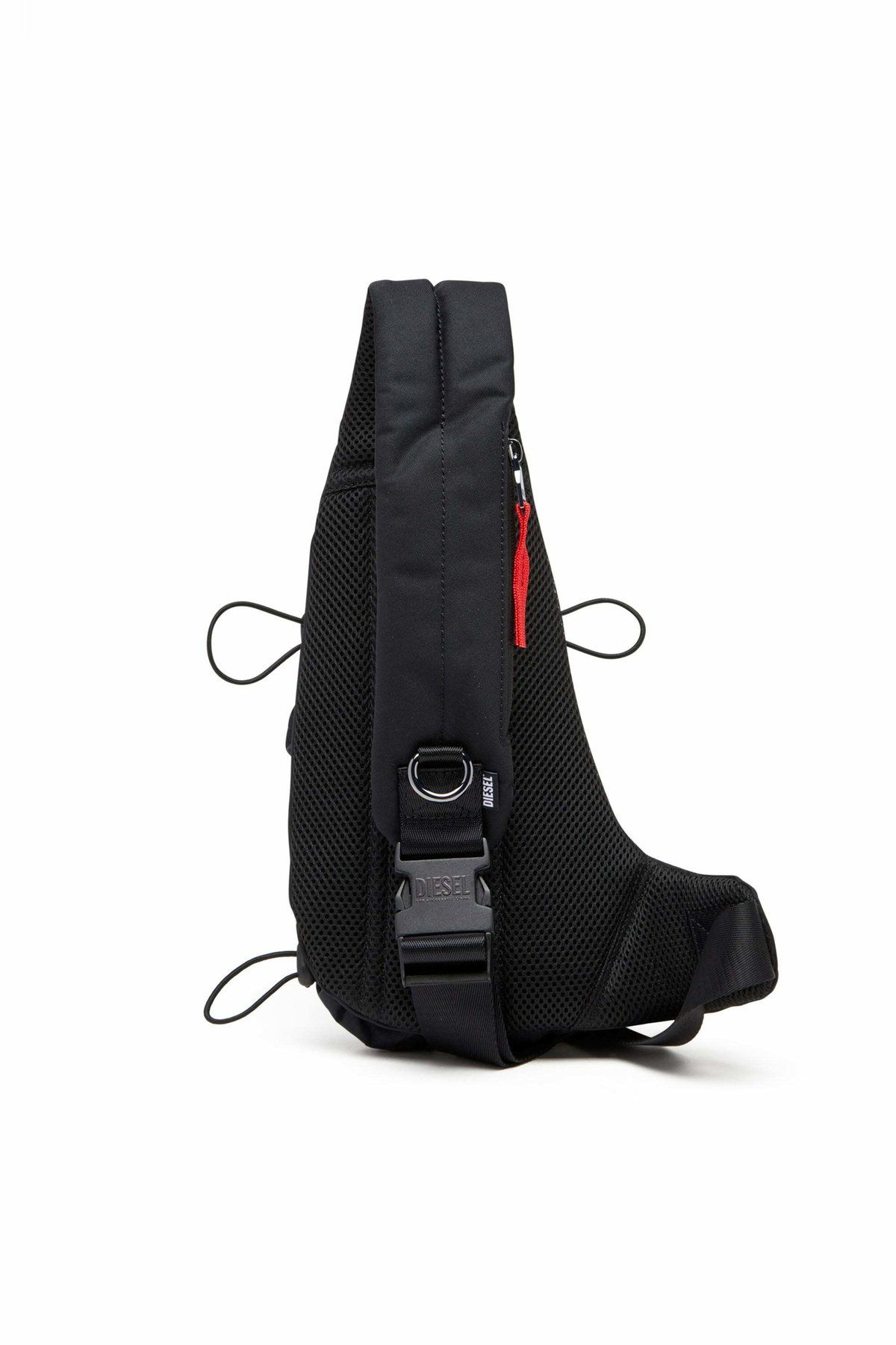 Diesel Zip-D-Sling bag in check-jacquard shell - Crossbody Bags Mens in Black