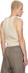 Rick Owens Beige Tower Knit Tank Top