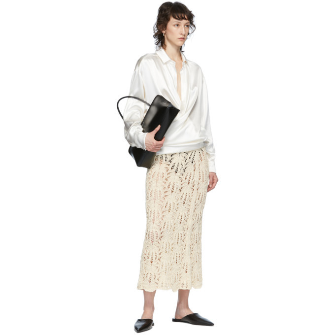 Jil Sander Off-White Knit Lace Long Skirt Jil Sander