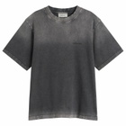 Bram's Fruit Men's Distressed Big Lemon Outline T-Shirt in Shadow Black