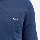 A.P.C. Men's Mayeul Crew Sweater in Dark Navy
