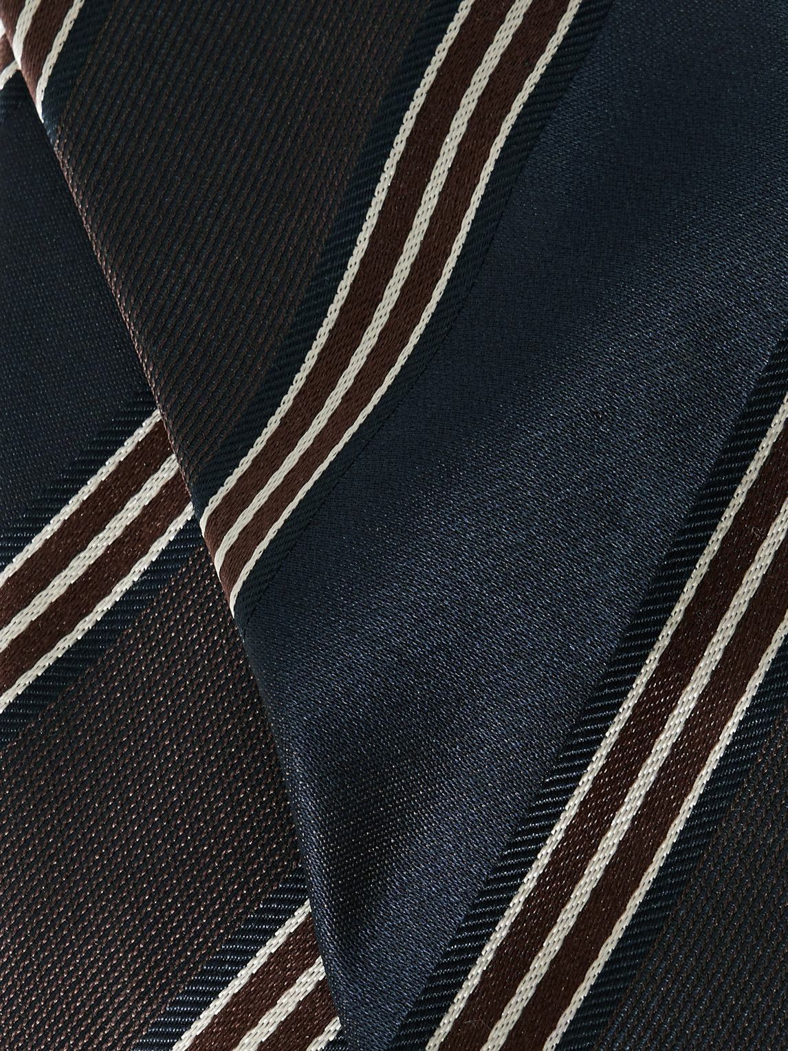 Lardini - 6cm Striped Silk-Gabardine Tie