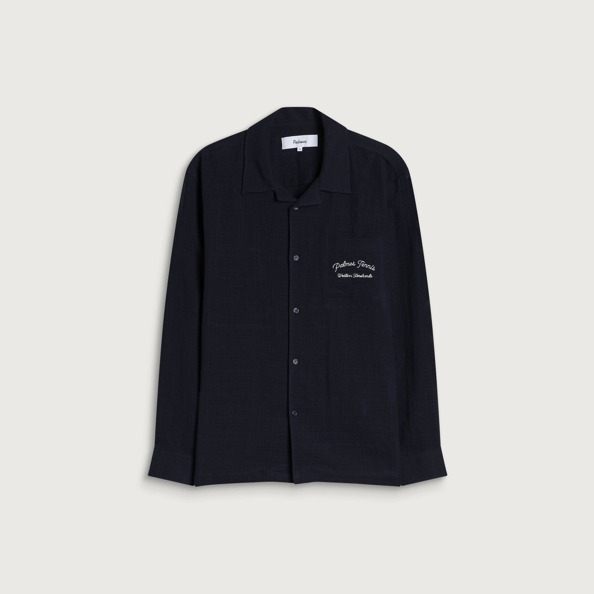 Palmes Men's Western Camp Collar Shirt in Navy