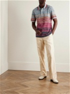 Missoni - Striped Space-Dyed Cotton-Piqué Polo T-Shirt - Red