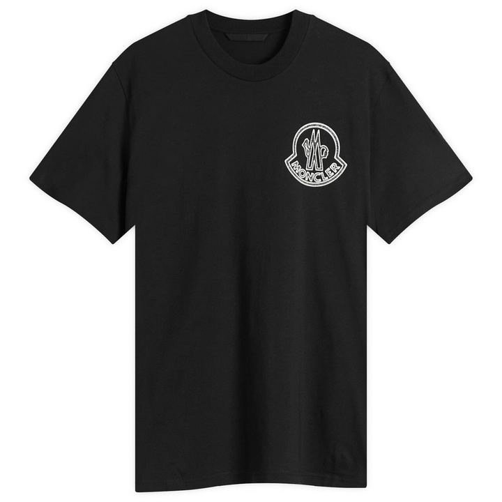 Photo: Moncler Men's Large Logo T-Shirt in Black