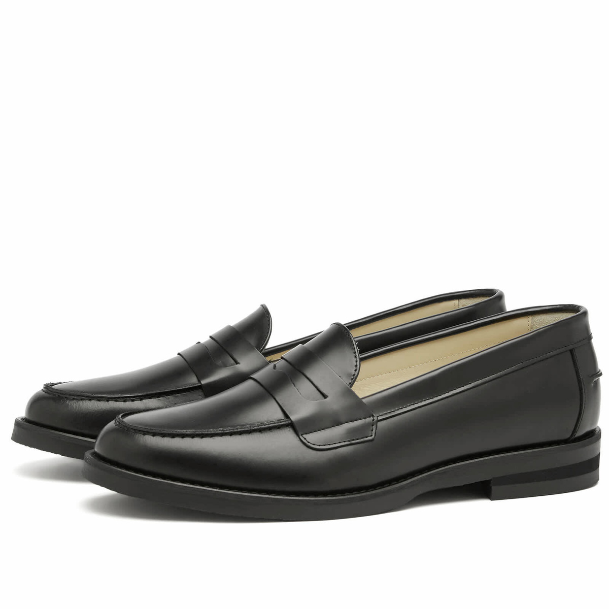 Duke + Dexter Women's Wilde Penny Loafer in Black