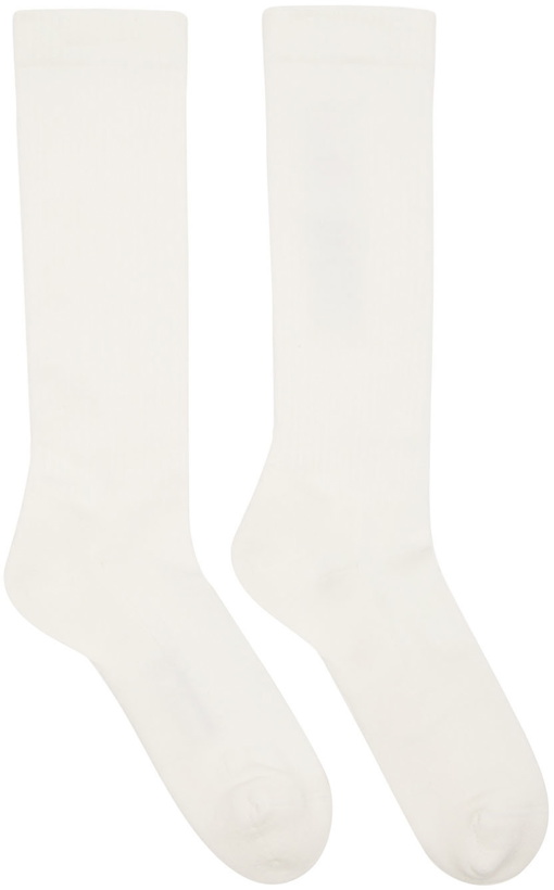 Photo: Rick Owens Drkshdw Off-White Logo Socks