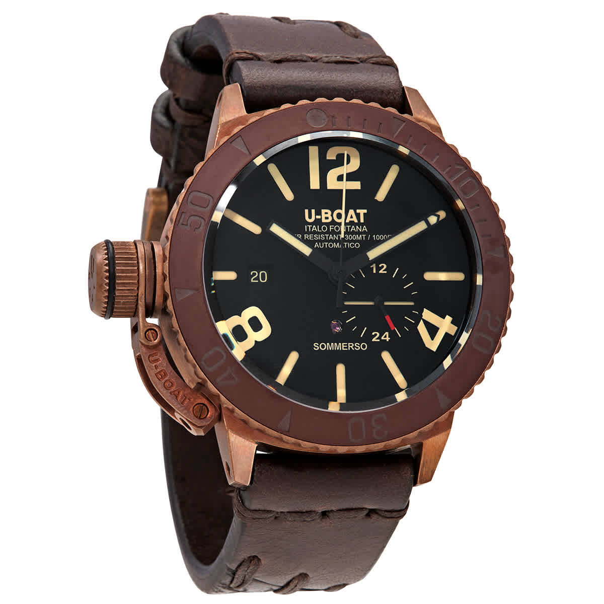U-Boat Lefty Sommerso Lefty Chronograph Automatic Black Dial Mens Watch 8486/C