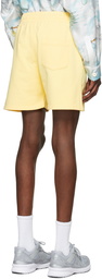 Casablanca Yellow 'Soleil Levant' Patch Shorts