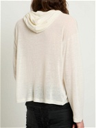 424 - Cotton & Linen Hooded Oversize T-shirt