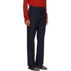 Acne Studios Blue Twill Boot Cut Trousers