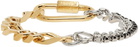 IN GOLD WE TRUST PARIS Gold & Silver Crystal Figaro Bracelet