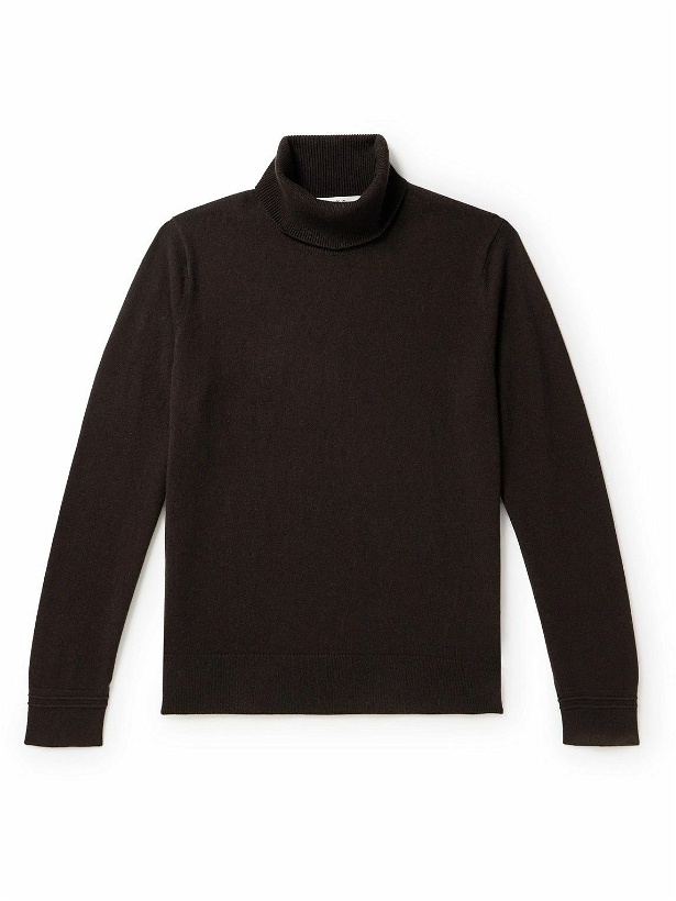 Photo: Mr P. - Cashmere Rollneck Sweater - Brown