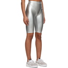 adidas Originals by Alexander Wang Silver Metallic Bike Shorts