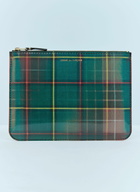 Comme des Garçons Wallet Lenticular Tartan Large Pouch