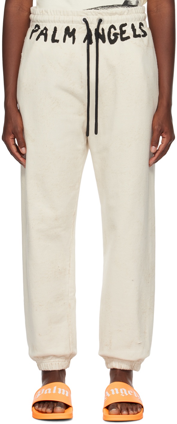 Palm Angels Off-White Faded Sweatpants Palm Angels