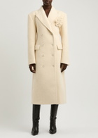 Giuseppe DI Morabito Floral Double-breasted Coat Off White