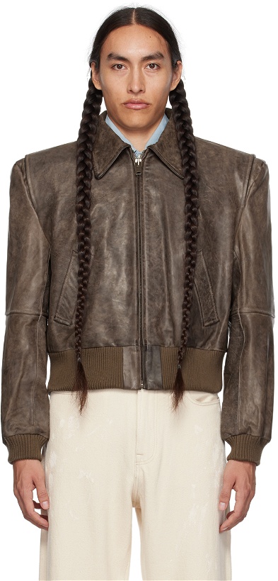 Photo: R13 Gray Americana Leather Jacket