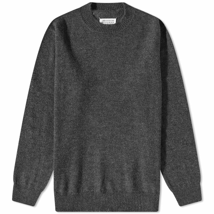 Photo: Maison Margiela Men's Alpaca Crew Knit in Dark Grey