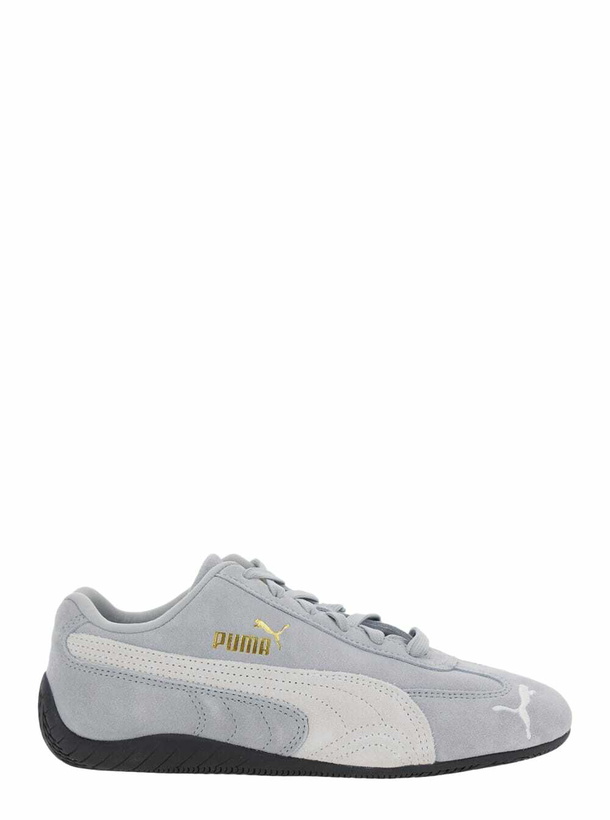 Photo: Puma speedcat Grey Sneakers With Logo Print On The Side And Logo Lettering On The Side In Leather Unisex