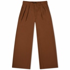 WARDROBE.NYC Women's Low Rise Trouser in Brown