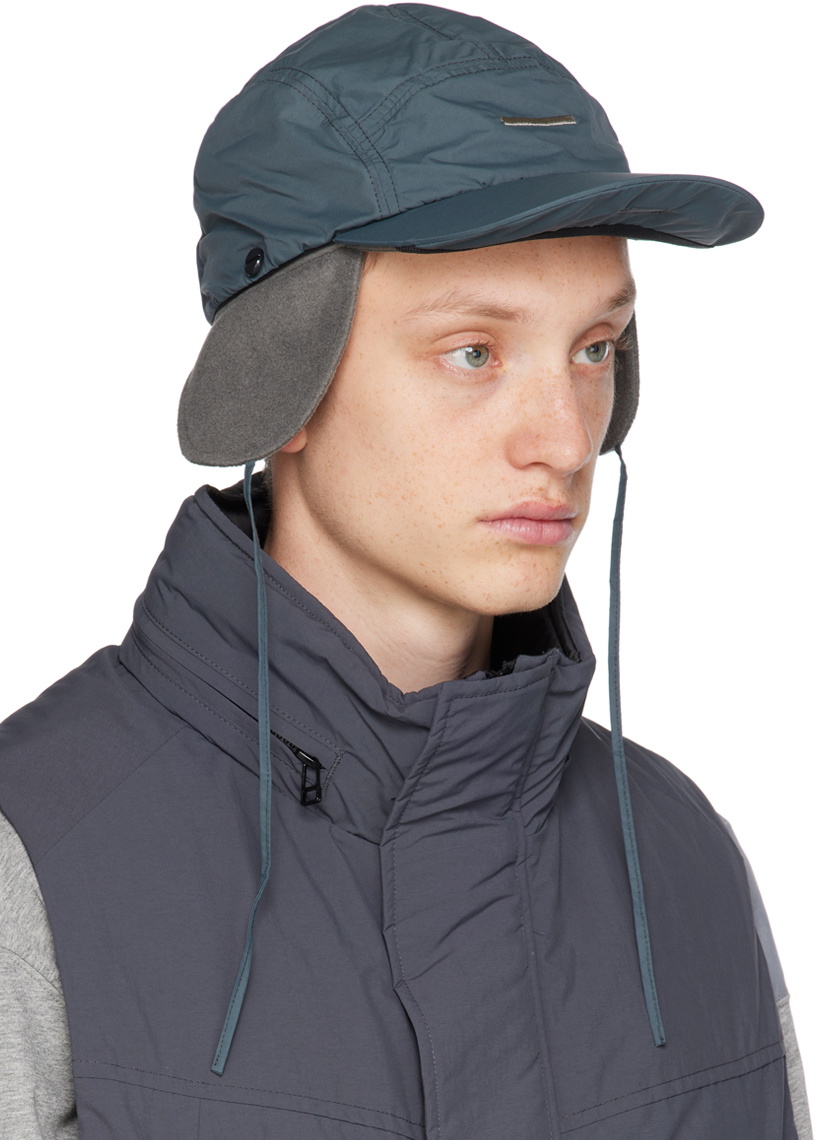 meanswhile Blue & Gray Layered Fleece Cap