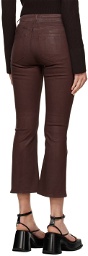 FRAME Brown 'Le Crop Mini Boot' Jeans