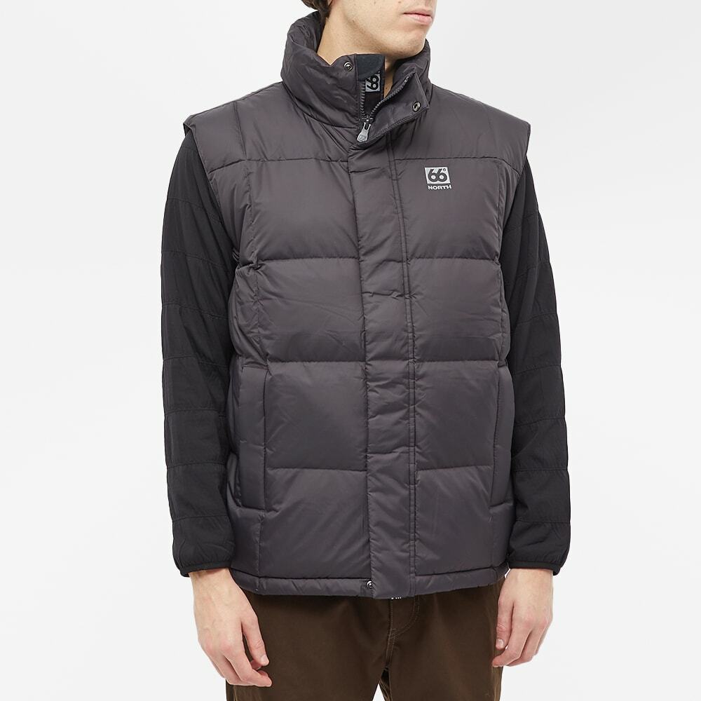 66° North Men's Dyngja Down Vest in Obsidian 66° North