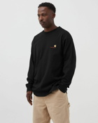 Carhartt Wip L/S American Script T Shirt Black - Mens - Longsleeves