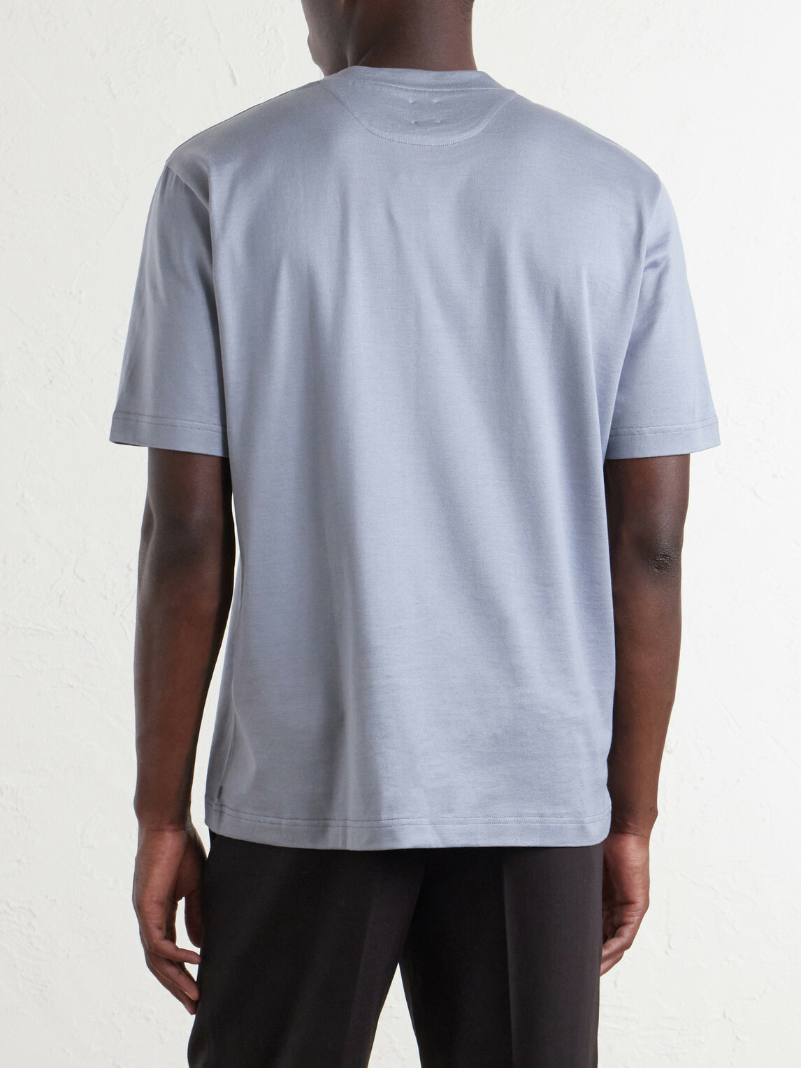 Eleventy - Cotton-Jersey T-Shirt - Blue