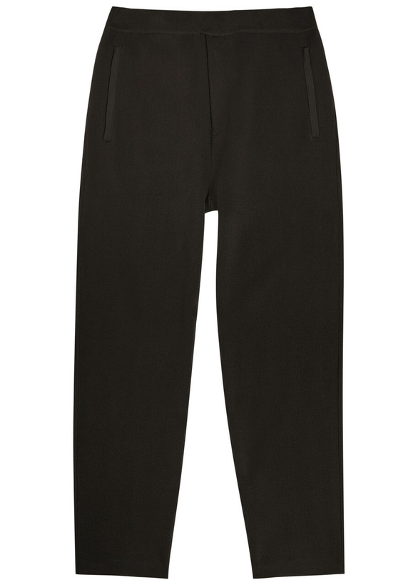 Photo: Emporio Armani Tapered Fine-knit Sweatpants Dark Grey