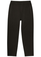 Emporio Armani Tapered Fine-knit Sweatpants Dark Grey