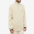 Fred Perry Authentic Men's Textured Funnel Neck Jumper in Oatmeal