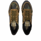 Valentino Men's Rockrunner Sneakers in Green Brush/Olive/Grey Khaki