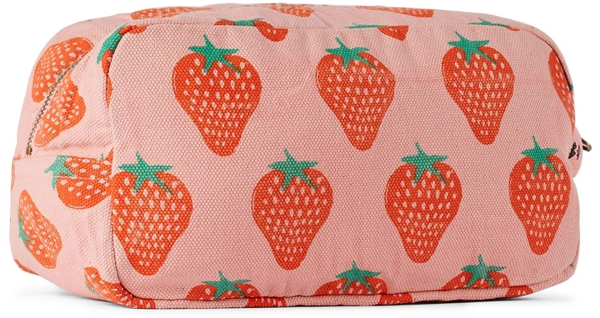 Bobo Choses Kids Pink I'm A Poet Strawberry All-Over Pouch Bobo Choses