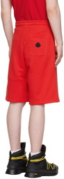 Moncler Red Cotton Shorts