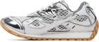 Bottega Veneta White & Silver Orbit Sneakers
