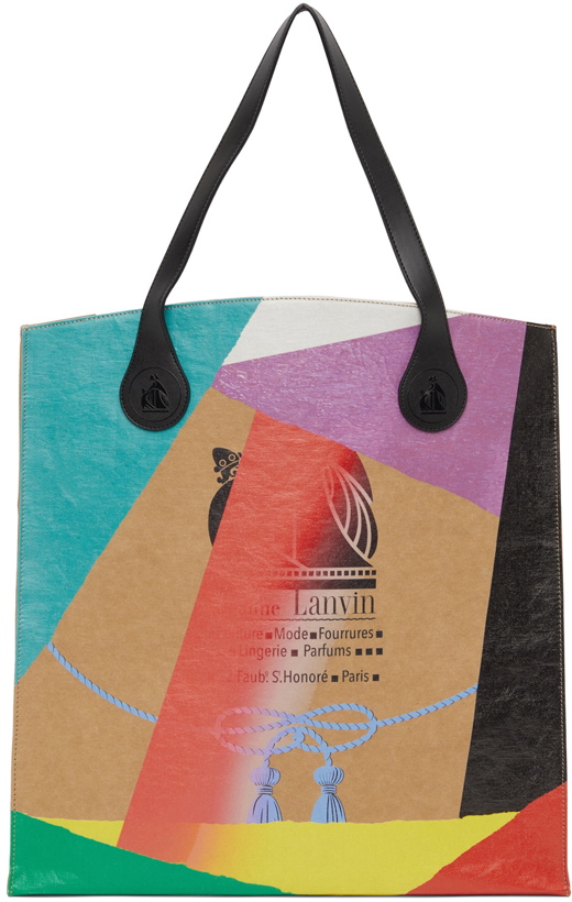 Photo: Lanvin Tan Galley Dept. Edition Printed Kraft Paper Grocery Tote