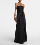 Roland Mouret Pleated taffeta corset gown