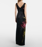 Erdem Floral duchess satin gown