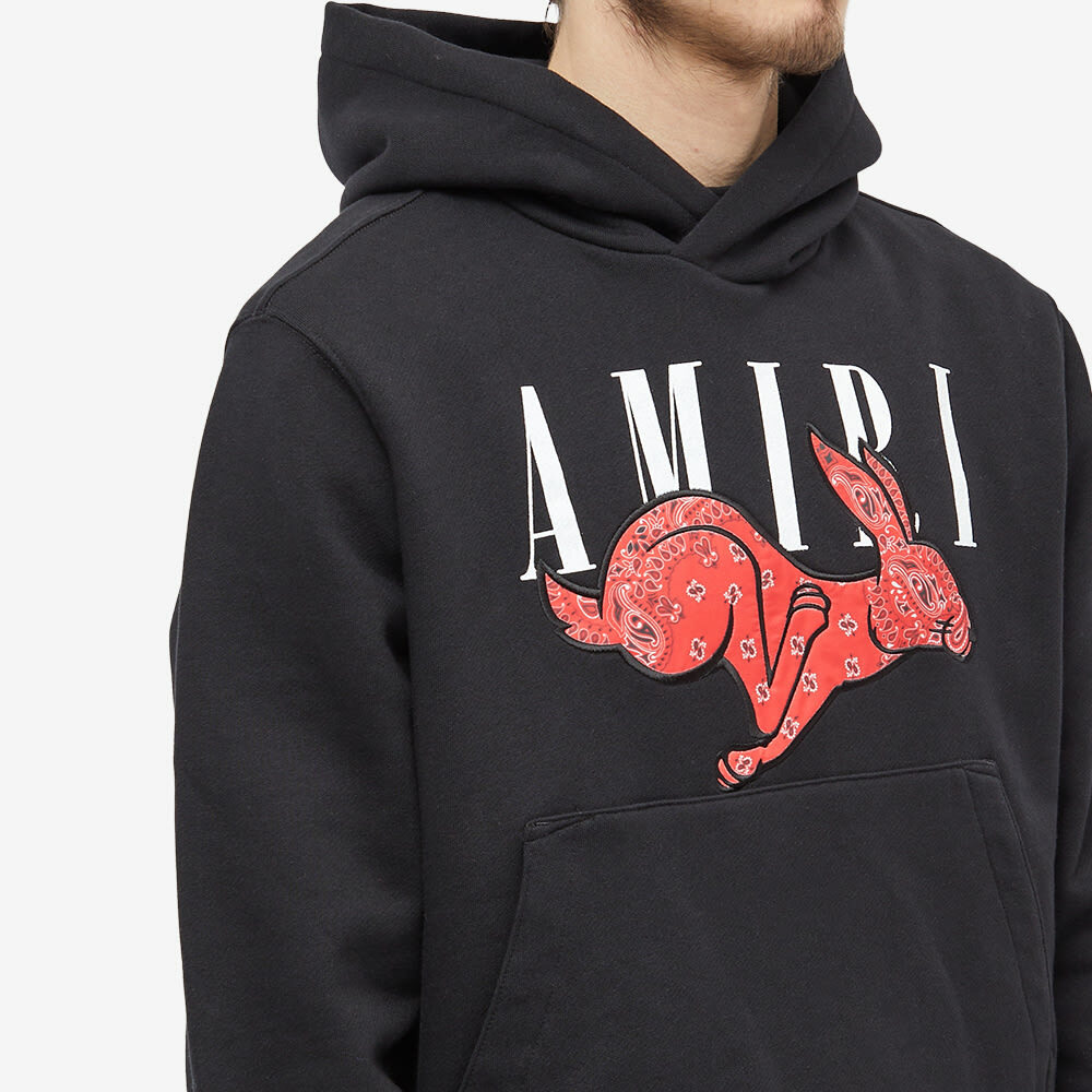 AMIRI Men's CNY Rabbit Logo Hoody in Black Amiri