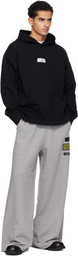 MM6 Maison Margiela Black Logo Patch Hoodie