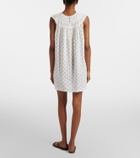 Dôen Verity floral embroidered cotton minidress