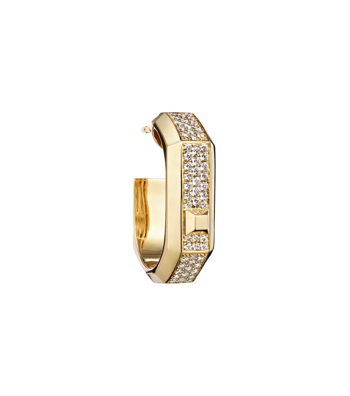 Photo: Messika Moderniste 18kt gold single hoop earring with diamonds
