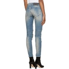 Pierre Balmain Blue Distressed Biker Jeans