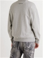 4SDESIGNS - Appliquéd Printed Loopback Cotton-Jersey Sweatshirt - Gray